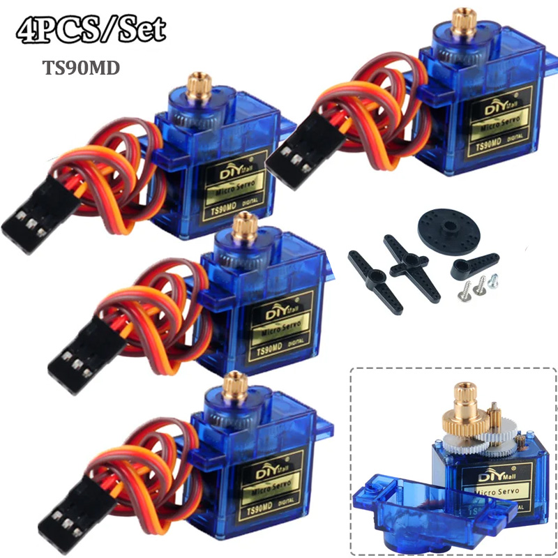 4Pcs TS90MD Micro Digital Serv - огляд і ціна Rc Helicopter Motor