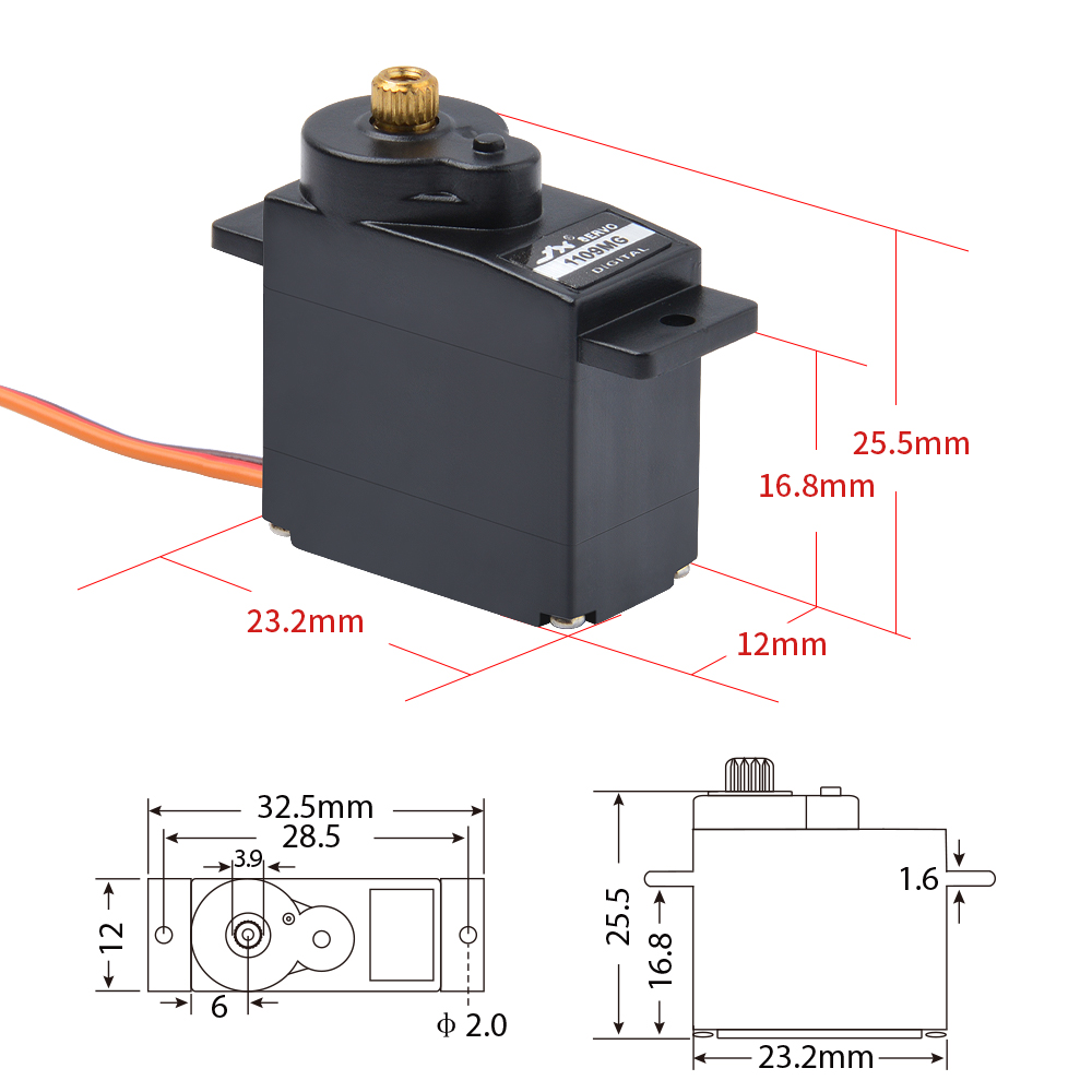 1/2/4 PCS JX Servo PDI-1109MG  - огляд і ціна Rc Helicopter Motor