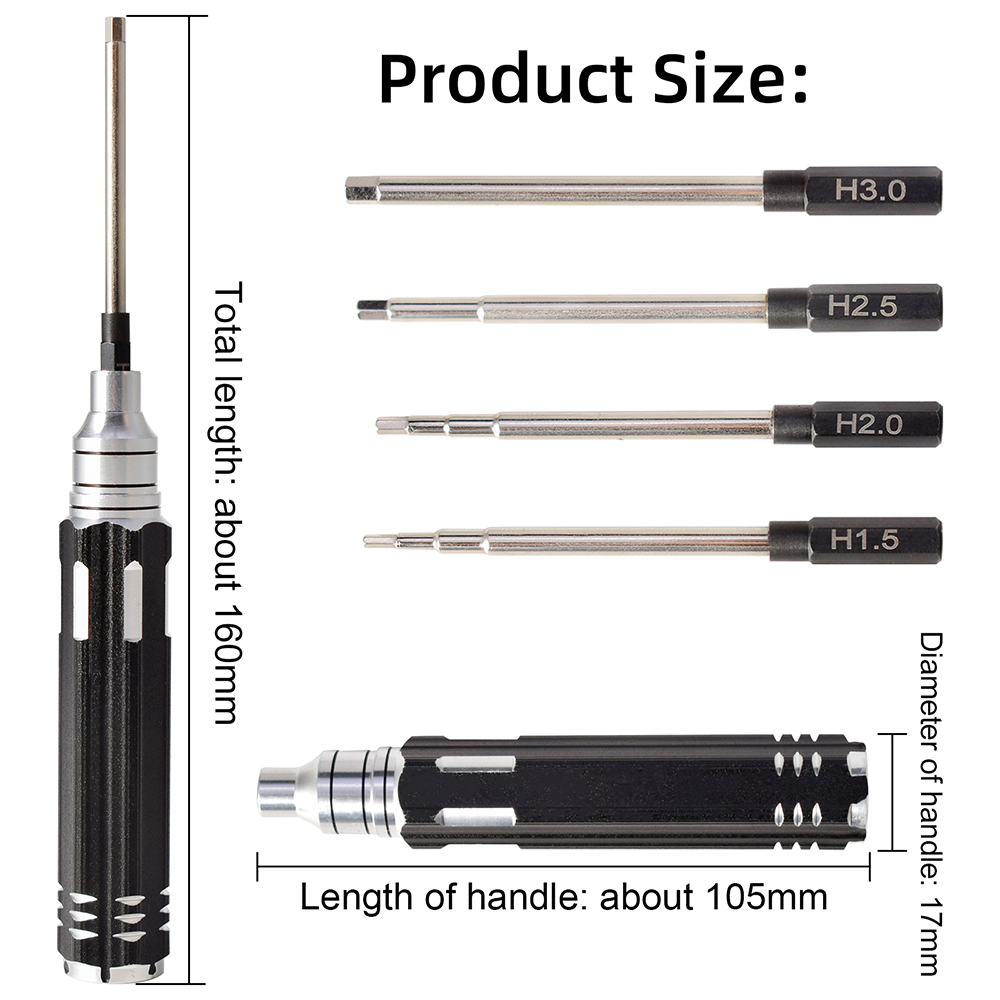 4 in 1 1.5mm 2.0mm 2.5mm 3.0mm - огляд і ціна Rc Helicopter Tool Kit